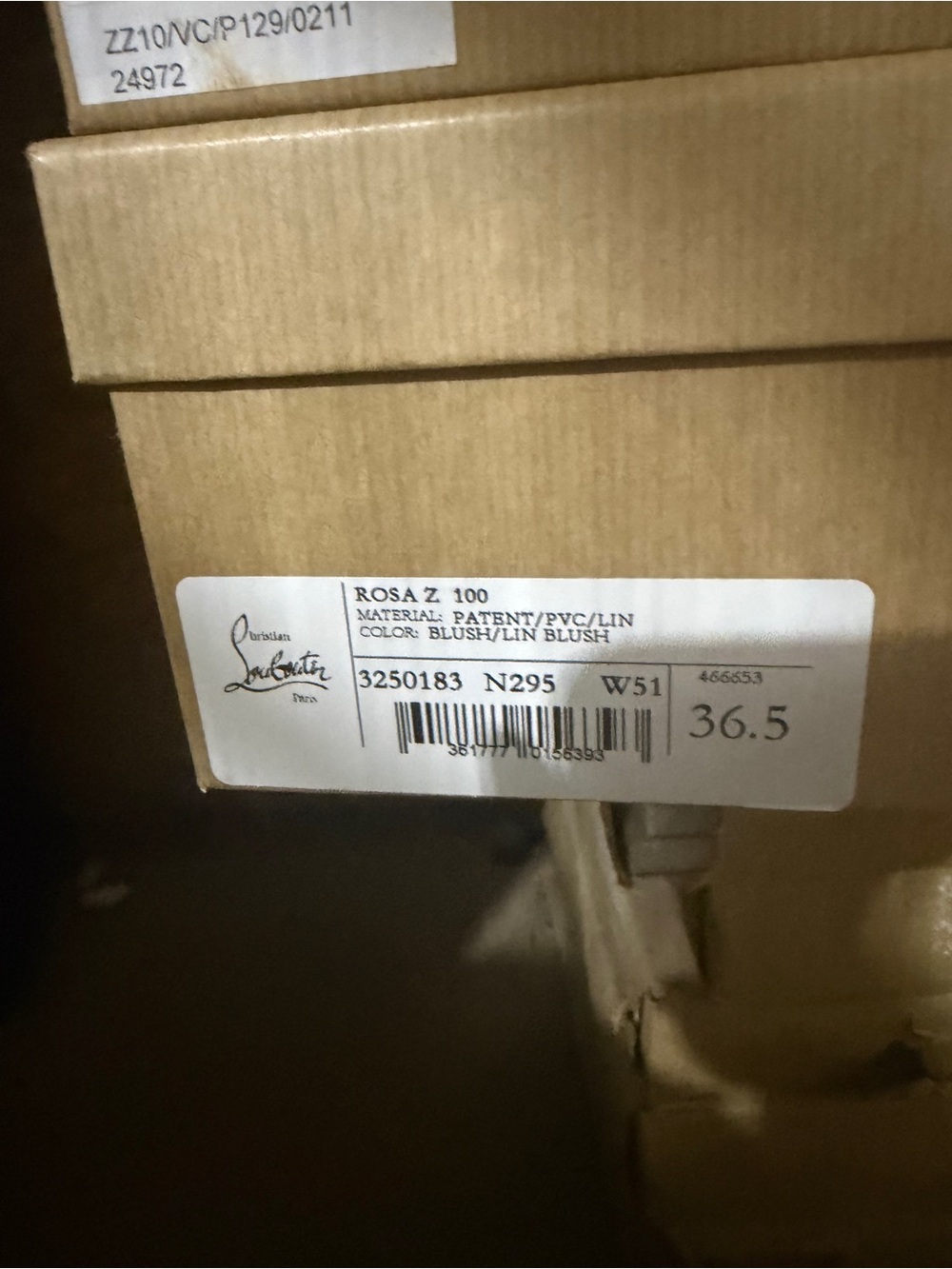 Christian Louboutin Rosa Z 100 Patent Leather Sandals Blush Nude 36.5 Worn Once - Picture 4 of 8
